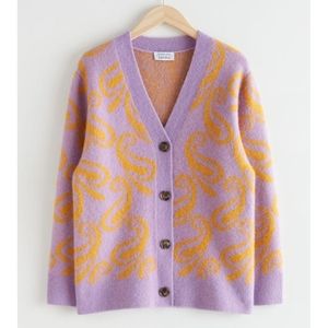 ISO - & OTHER STORIES purple cardigan